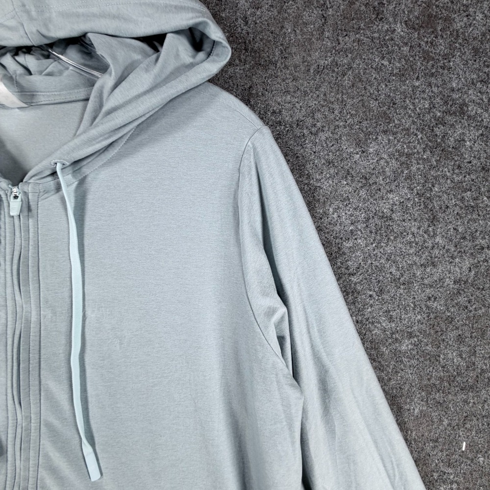 Fabletics Full Zip Hoodie Womens L Light Blue Modern Lightweight Comfort Stretch - Picture 7 of 16